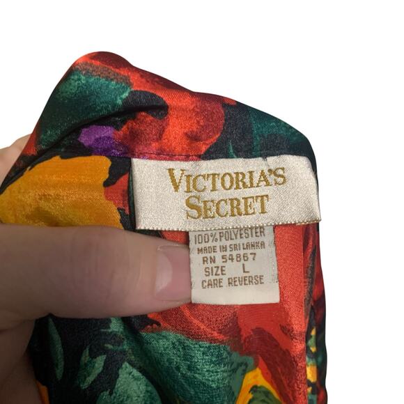 Vintage Victoria Secret Floral Kimono Robe Womens Size L - Picture 9 of 10